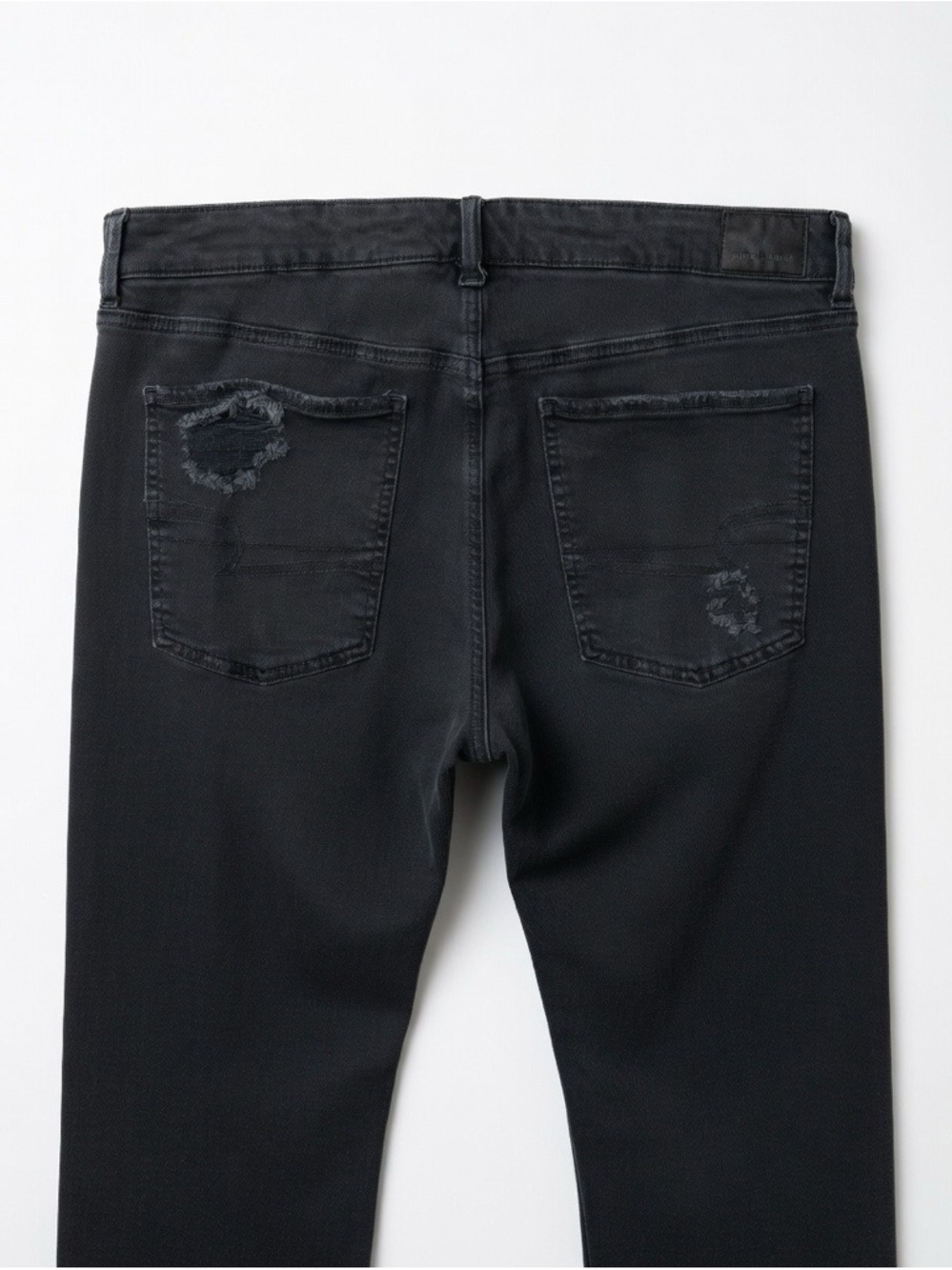 American Eagle Outfitters Super Stretch Skinny Black Distressed Jeans
